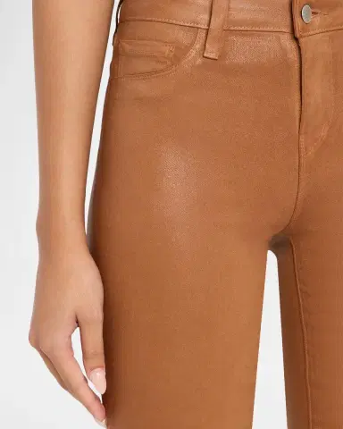 L'Agence Kendra High-Rise Coated Crop Flare Jeans | Thumbnail 6 L'Agence Kendra High-Rise Coated Crop Flare Jeans | Thumbnail 6
