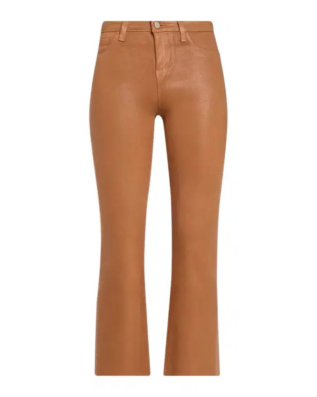L'Agence Kendra High-Rise Coated Crop Flare Jeans
