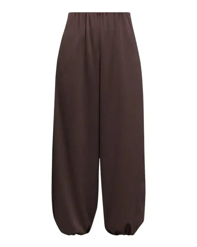 Vince Mid-Rise Plissé Satin Bubble Pants