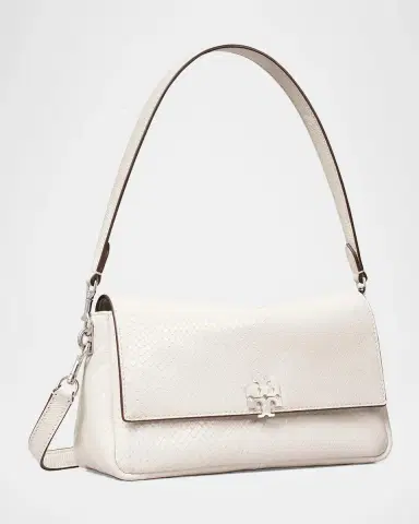 Tory Burch Charlie Snake-Embossed Leather Shoulder Bag | Thumbnail 2
