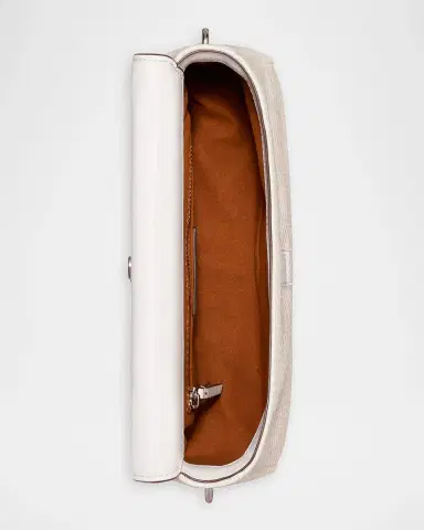 Tory Burch Charlie Snake-Embossed Leather Shoulder Bag | Thumbnail 3