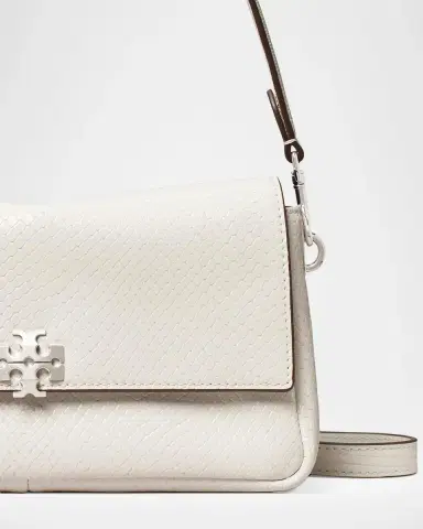 Tory Burch Charlie Snake-Embossed Leather Shoulder Bag | Thumbnail 4
