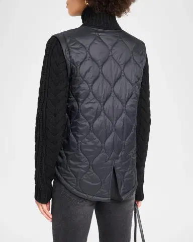 Veronica Beard Patra Quilted Wool-Blend Jacket | Thumbnail 3