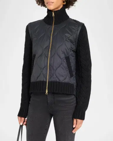 Veronica Beard Patra Quilted Wool-Blend Jacket | Thumbnail 4