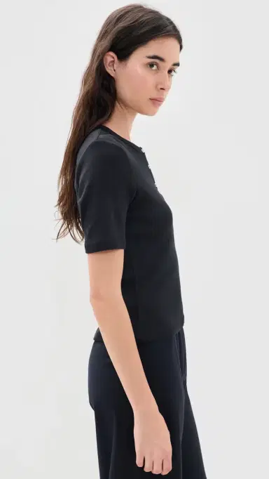 LESET Nando Henley Tee Black | Thumbnail 4 LESET Nando Henley Tee Black | Thumbnail 4