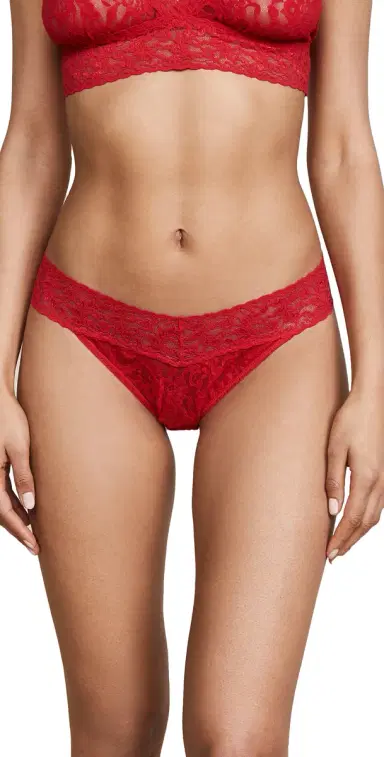 Hanky Panky Signature Lace Original Rise Thong Red One Size | Thumbnail 1