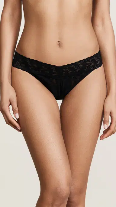 Hanky Panky Signature Lace Original Rise Thong Black One Size | Thumbnail 2