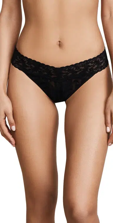 Hanky Panky Signature Lace Original Rise Thong Black One Size | Thumbnail 1