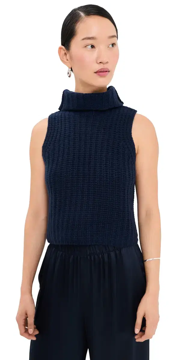 Sablyn aige Cashmere Cropped Pullover Midnight Navy