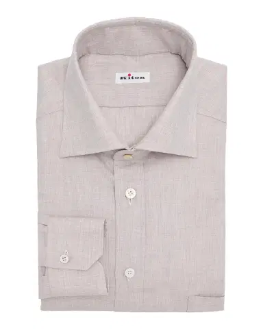 Kiton Men's Cotton Dress Shirt with Pocket | Thumbnail 3