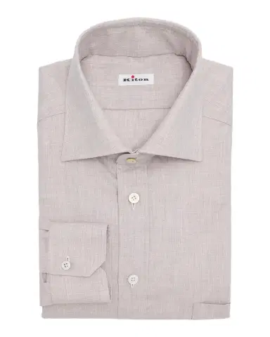 Kiton Men's Cotton Dress Shirt with Pocket | Thumbnail 1