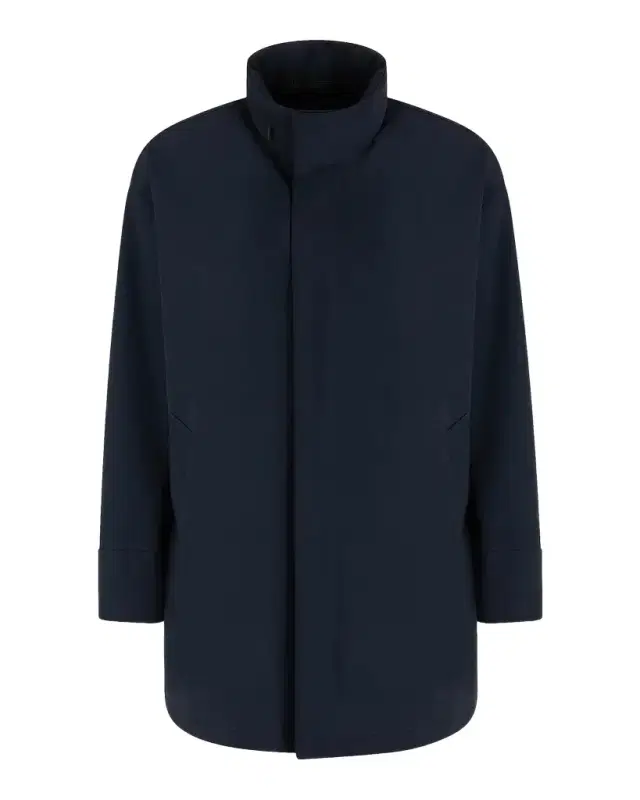 Giorgio Armani Men's Nylon Stretch Caban Coat