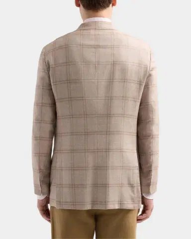 Kiton Men's Windowpane Plaid Single-Breasted Sport Coat | Thumbnail 3