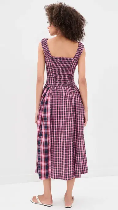Damson Madder Mallory Midi Dress Magenta 6 | Thumbnail 3 Damson Madder Mallory Midi Dress Magenta 6 | Thumbnail 3