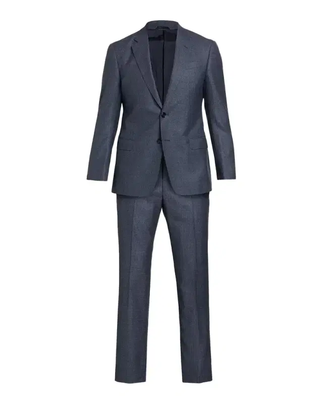 Giorgio Armani Men's Micro-Squares Wool Classic Fit Suit