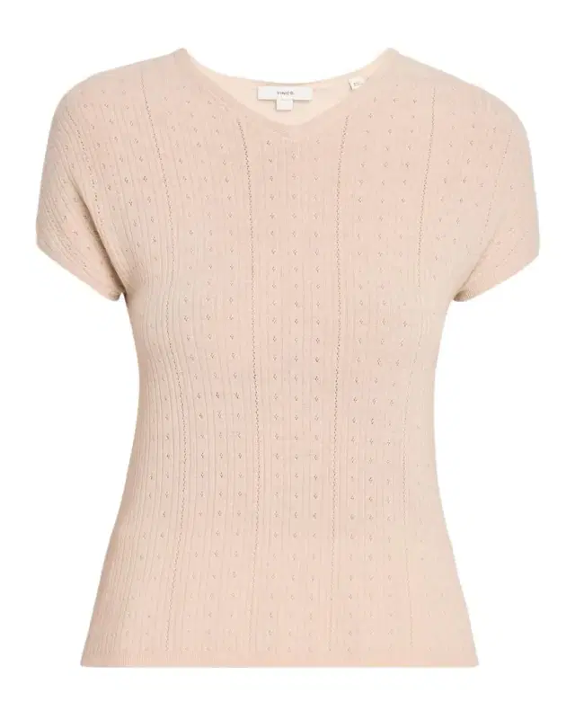 Vince Pointelle Wool T-Shirt