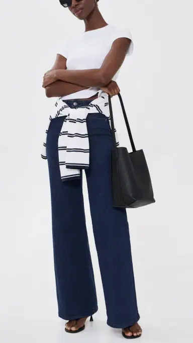 Good American Good Waist Palazzo Jeans INDIGO1153 | Thumbnail 5