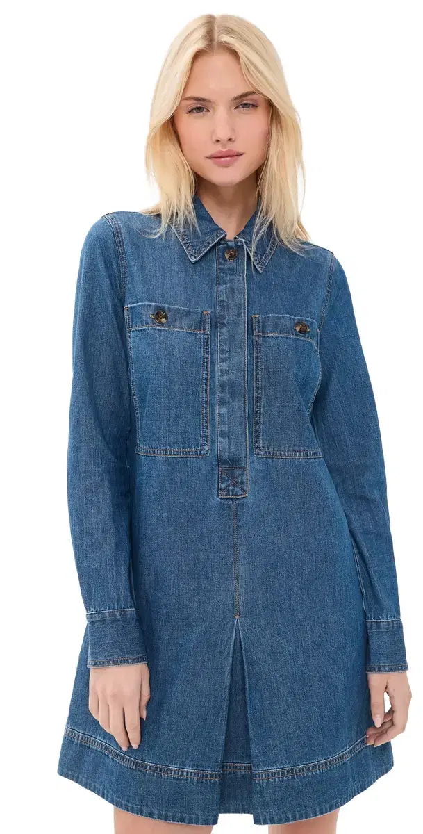 Veronica Beard Jean Pryce Mini Dress Bandit Light