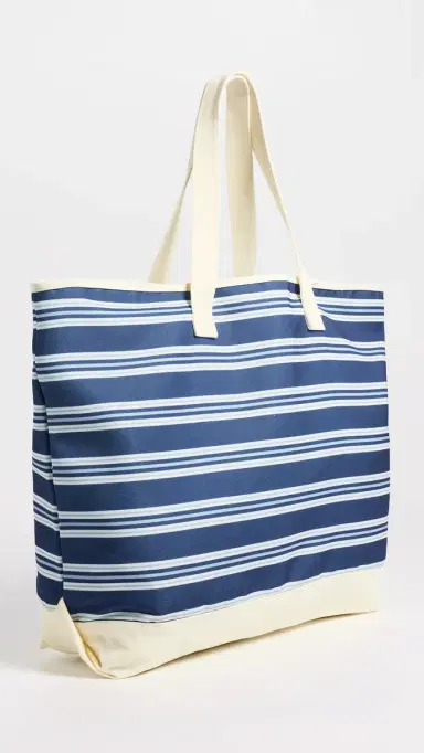 PARKE Oversized Striped Tote Denim Stripe One Size | Thumbnail 4