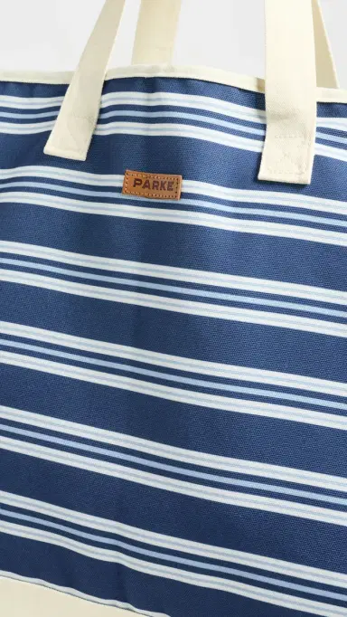 PARKE Oversized Striped Tote Denim Stripe One Size | Thumbnail 5