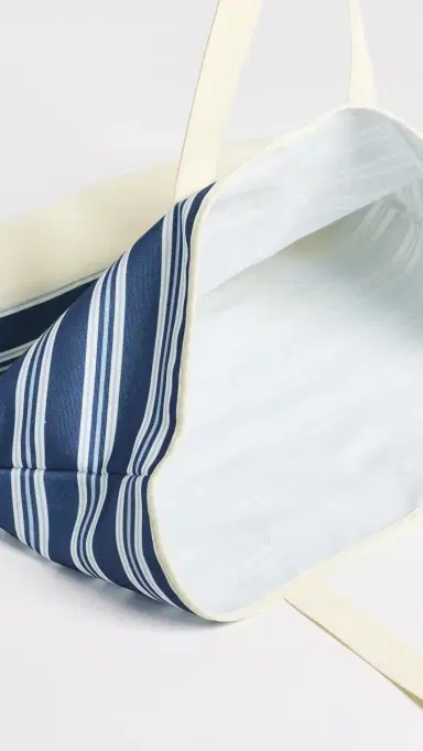 PARKE Oversized Striped Tote Denim Stripe One Size | Thumbnail 6