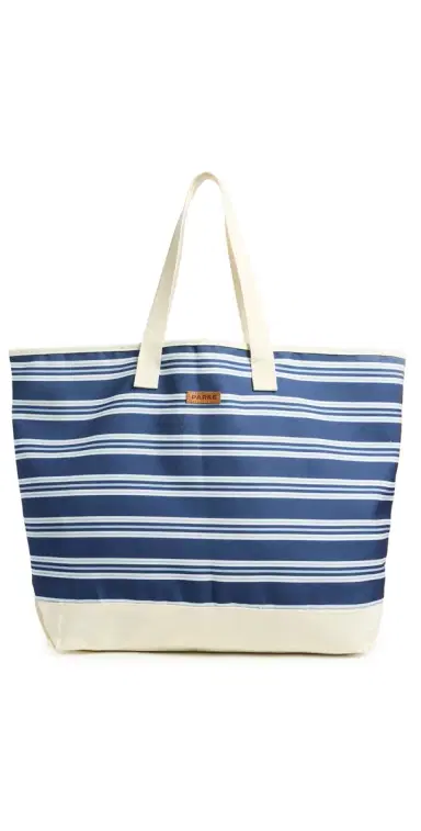 PARKE Oversized Striped Tote Denim Stripe One Size | Thumbnail 1