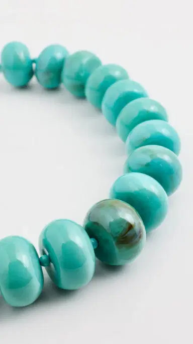 BaubleBar Joan Semi-Precious Necklace Turquoise One Size | Thumbnail 4