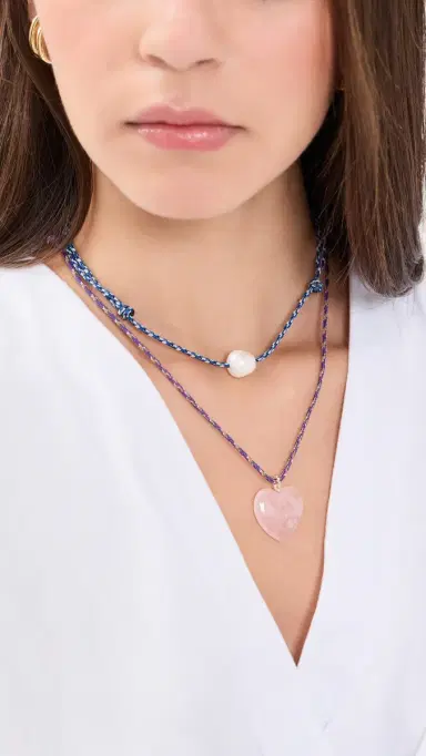 Zoe Chicco Baroque Pearl Paracord Necklace Multi One Size | Thumbnail 3