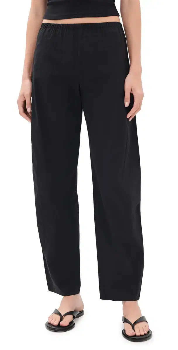 La Ligne Poplin Barrel eg Colby Pants Black