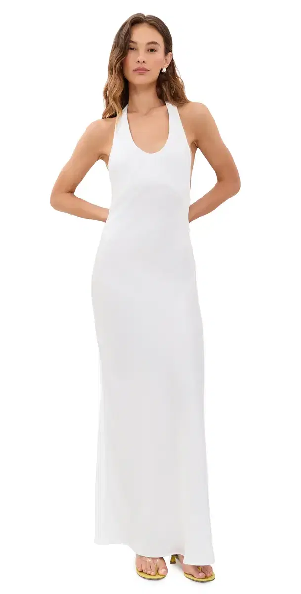LIONESS Bare Maxi Dress Porcelain