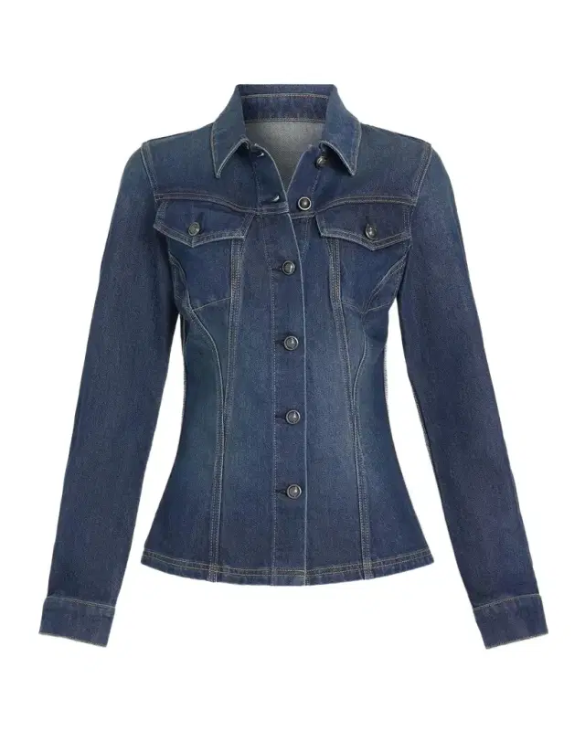 Ramy Brook Dani Fitted Denim Jacket