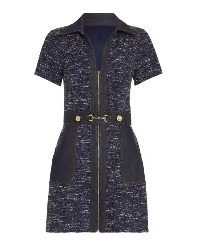 Ramy Brook Darla Denim Tweed Mini Dress