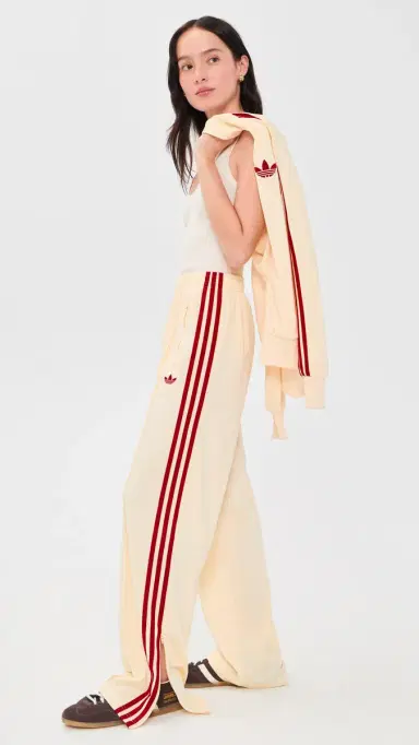 Adidas Firebird Loose Track Pants Warm Vanilla/Team Victory Red XS | Thumbnail 4 Adidas Firebird Loose Track Pants Warm Vanilla/Team Victory Red XS | Thumbnail 4