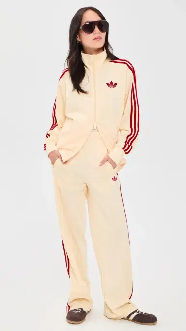 Adidas Firebird Loose Track Pants Warm Vanilla/Team Victory Red XS | Thumbnail 5 Adidas Firebird Loose Track Pants Warm Vanilla/Team Victory Red XS | Thumbnail 5