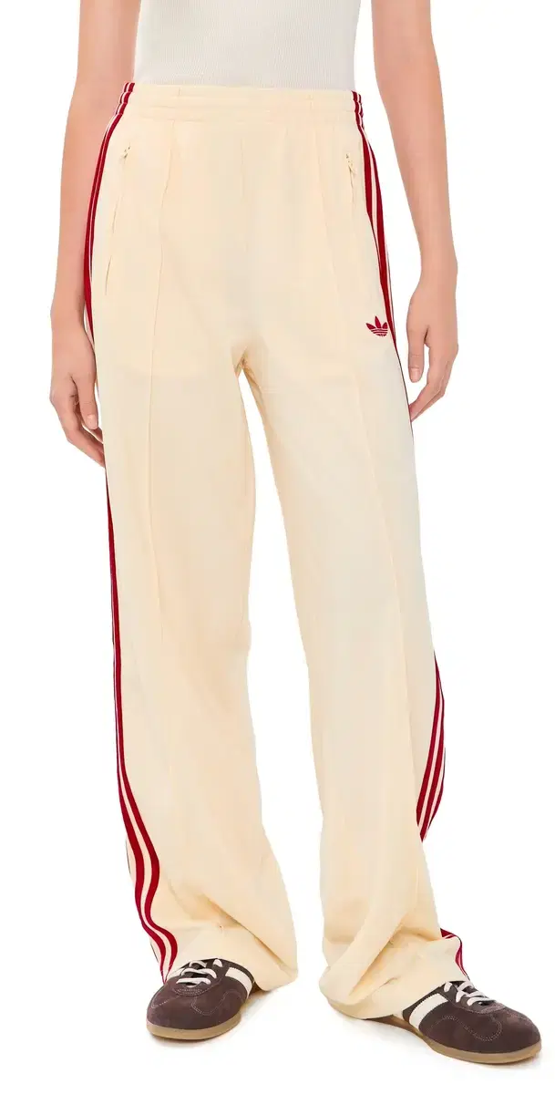 Adidas Firebird Loose Track Pants Warm Vanilla/Team Victory Red