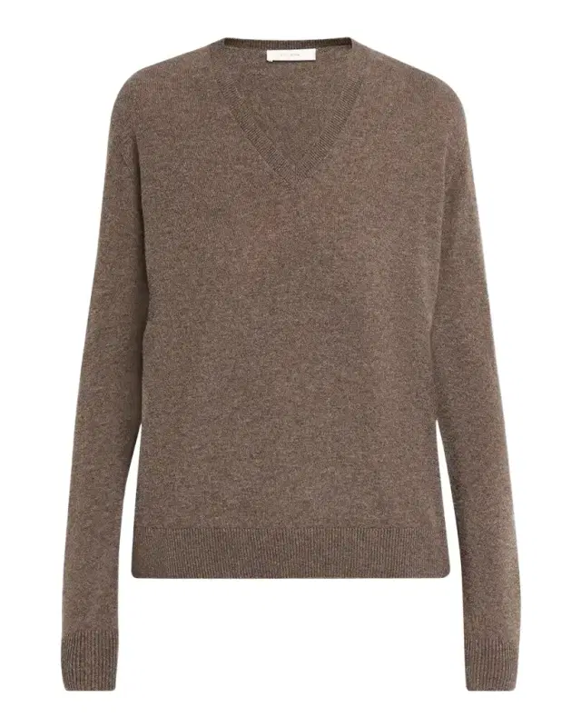 The Row Phora Lightweight Cashmere V-Neck Sweater
