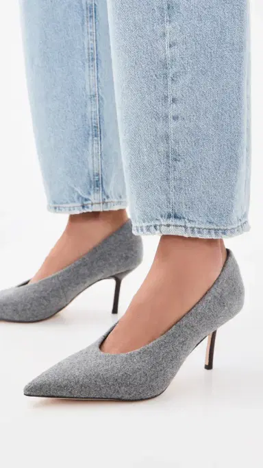 Favorite Daughter The Zoe Felt Pumps Grey | Thumbnail 3