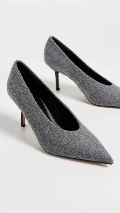 Favorite Daughter The Zoe Felt Pumps Grey | Thumbnail 5