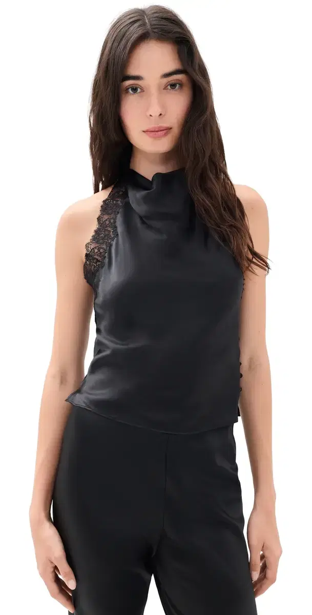 CAMI NYC Lucille ilk Top Black