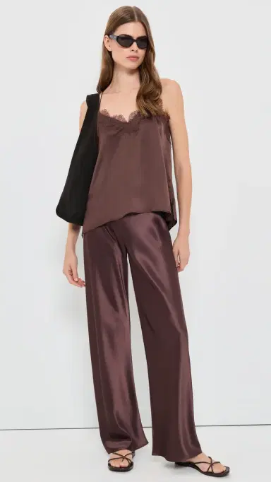 CAMI NYC Racer ilk Charmeuse Camisole Chocolate | Thumbnail 5