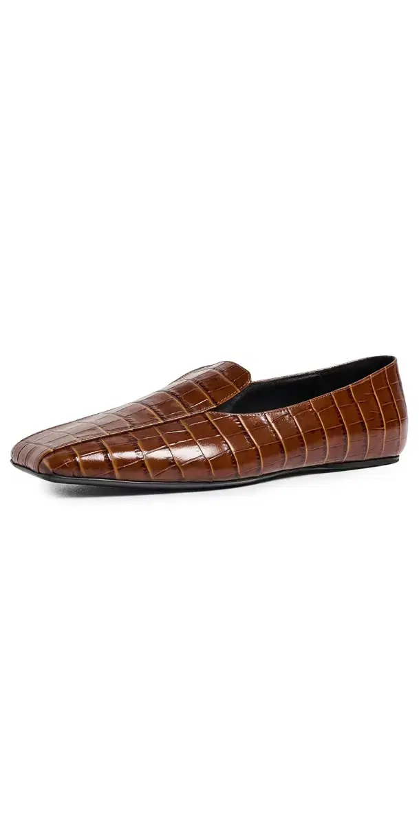 Ettore Embossed Loafers Cognac