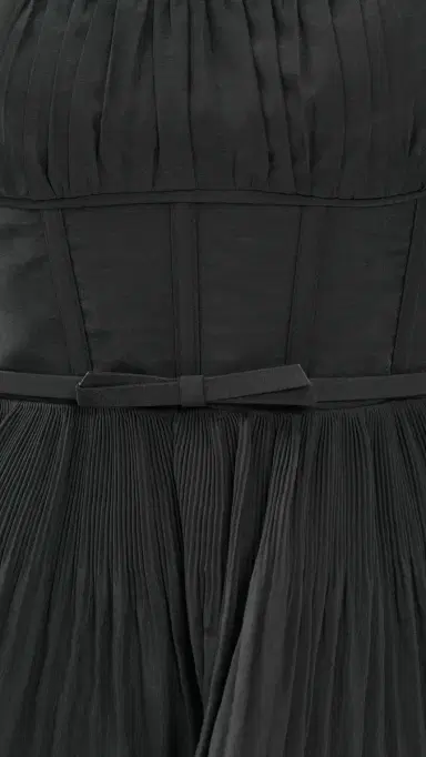 Zimmermann Pleated Tiered Midi Dress Bottle Green | Thumbnail 6