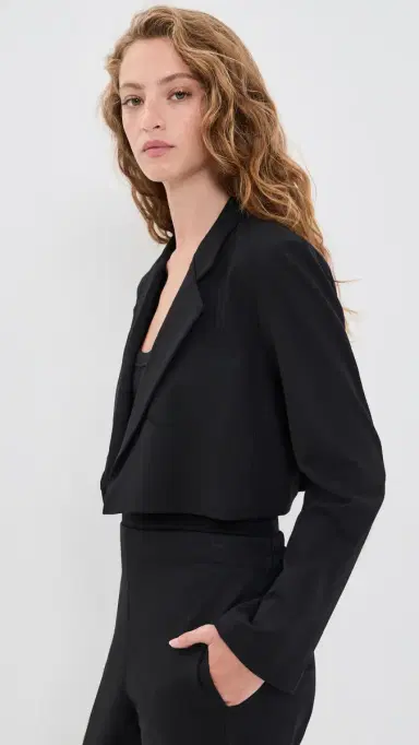 Ripley Rader Ponte Knit Boxy Blazer Black | Thumbnail 4 Ripley Rader Ponte Knit Boxy Blazer Black | Thumbnail 4