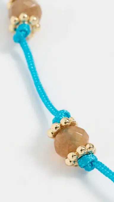 Madewell Beaded Silk Necklace Atlas Blue One Size | Thumbnail 4