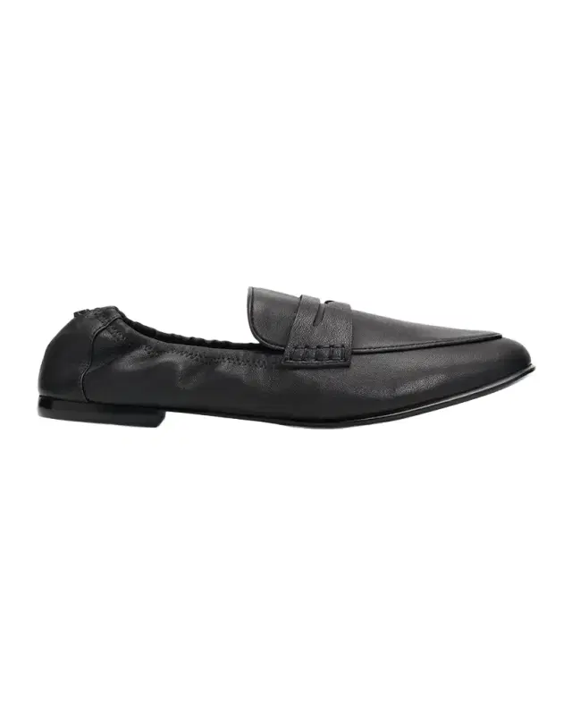 Danna Leather Scrunched Loafers