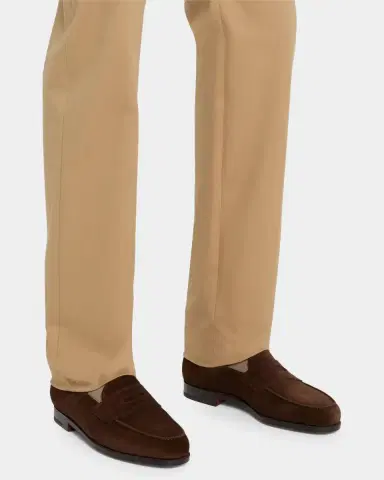 John Lobb Men's Lopez Suede Penny Loafers | Thumbnail 2 John Lobb Men's Lopez Suede Penny Loafers | Thumbnail 2