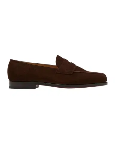 John Lobb Men's Lopez Suede Penny Loafers | Thumbnail 1 John Lobb Men's Lopez Suede Penny Loafers | Thumbnail 1