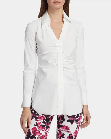 Chiara Boni La Petite Robe Shohreh Ruched Stretch Slim-Fit Blouse | Thumbnail 4 Chiara Boni La Petite Robe Shohreh Ruched Stretch Slim-Fit Blouse | Thumbnail 4