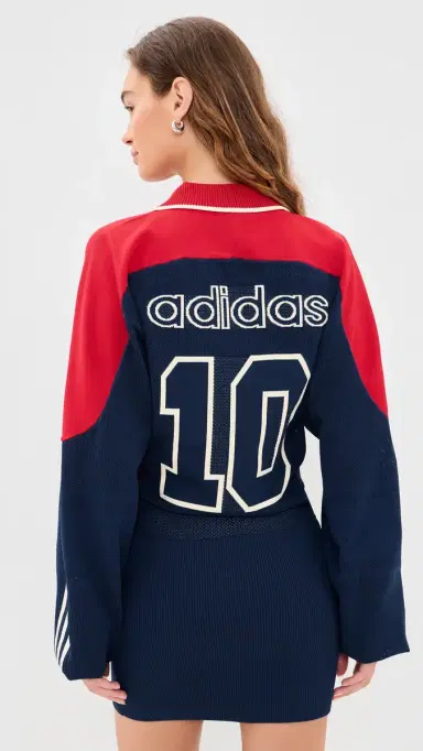 Adidas Polo Jersey Dress Night Indigo/Power Red/Warm | Thumbnail 3