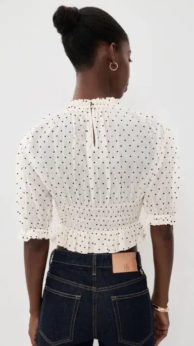 Ulla Johnson Rae Short Sleeve Cotton Top | Thumbnail 3